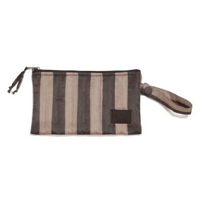 Αδιάβροχο Καπιτονέ Πορτοφόλι Stripes Brown