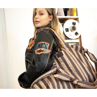 Τσάντα Ταξιδιού Stripes Brown