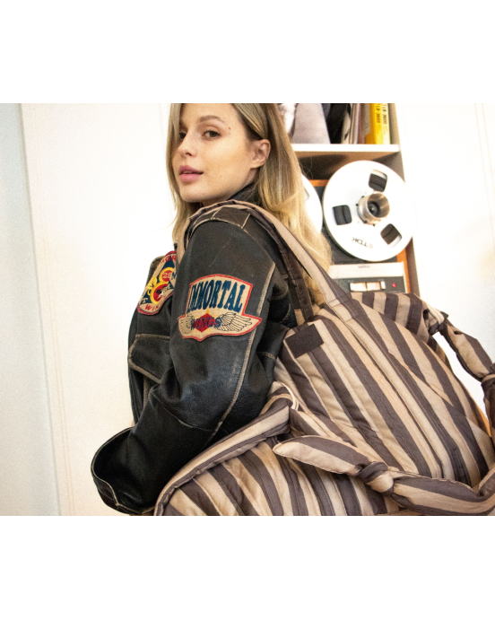 Τσάντα Ταξιδιού Stripes Brown