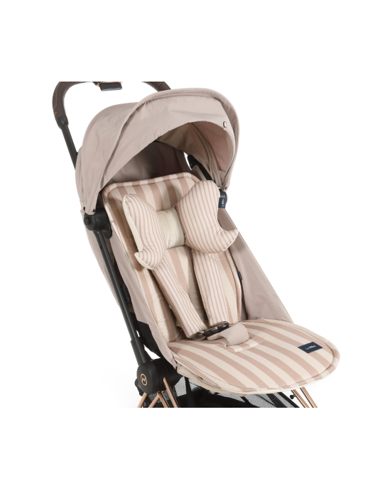 Jersey Seat Belt Cover Stripes Beige