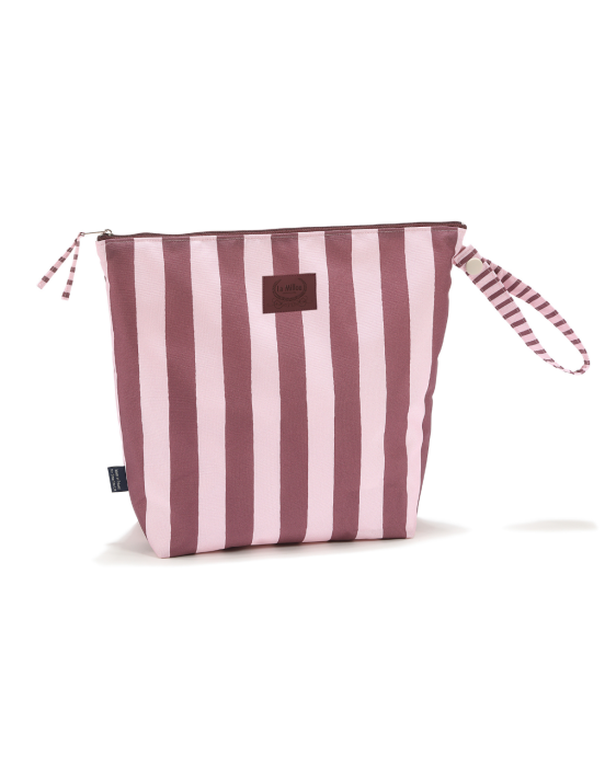 Waterproof Cosmetic Bag Stripes Pink XL – Xlarge