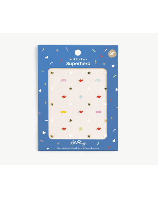 Oh Flossy Nail Stickers Superhero