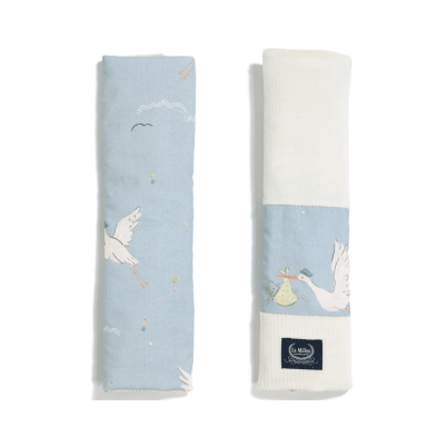 Jersey Seat Belt Cover Bebe Mignon Blue