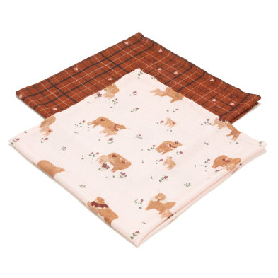 2 Pack Bamboo Μικρές Μουσελίνες Moo Meadow (Silver Plus Protection Τεχνολογία)