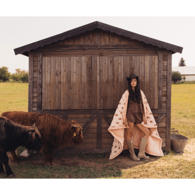 Κουβέρτα Moo Meadow – Powder Pink – XL