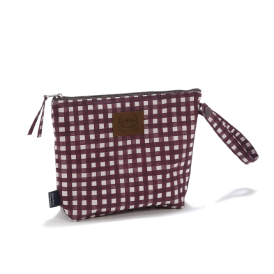 Αδιάβροχο Τσαντάκι Καλλυντικών Burgundy Vichy (S)