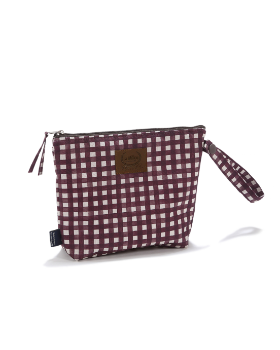 Αδιάβροχο Τσαντάκι Καλλυντικών Burgundy Vichy (S)