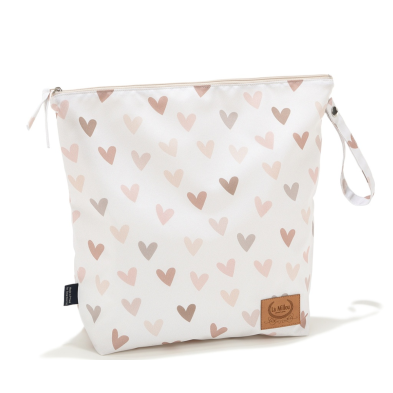 Αδιάβροχο Τσαντάκι Καλλυντικών Heartbeat Beige (XL)