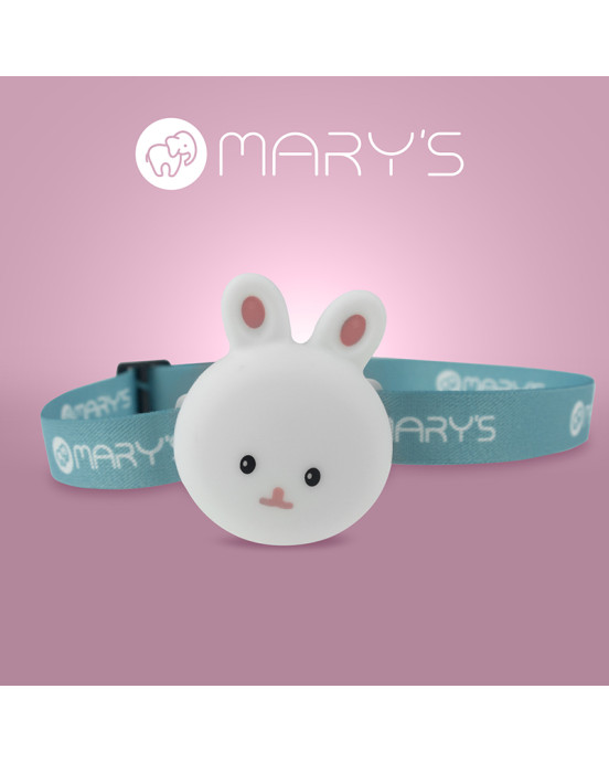 Παιδικός φακός κεφαλής LED MARY’S Λαγουδάκι, 38lm, επαναφορτιζόμενος