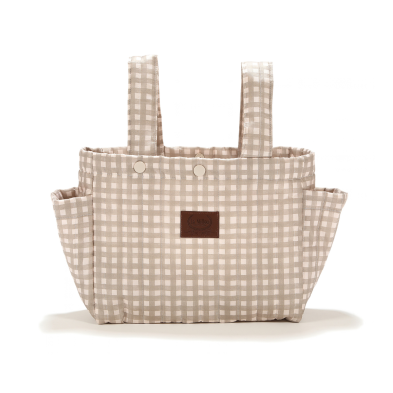 Mollet Ortalion Τσαντάκι Καροτσιού Beige Vichy