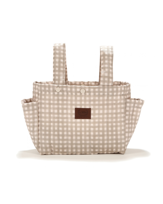 Mollet Ortalion Τσαντάκι Καροτσιού Beige Vichy