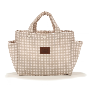 Mollet Ortalion Τσαντάκι Καροτσιού Beige Vichy