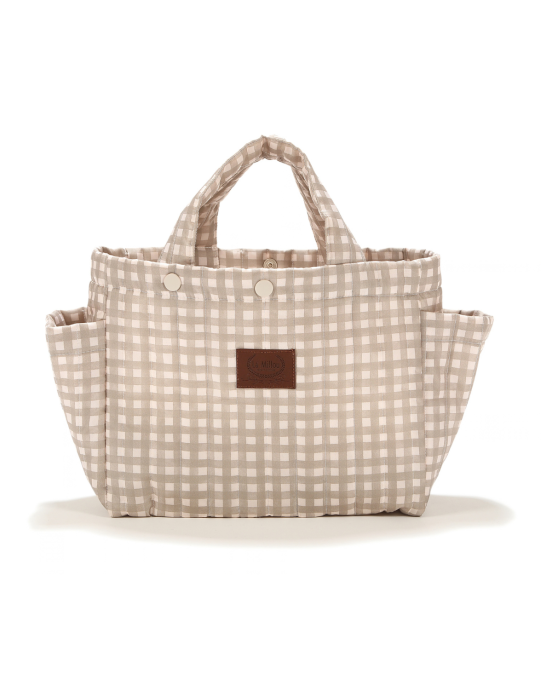 Mollet Ortalion Τσαντάκι Καροτσιού Beige Vichy