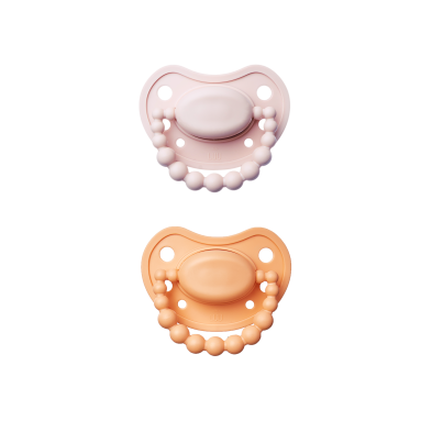 Σετ πιπίλες LUU Kids – Velvet Blush & Summer Apricot – 6 μηνών +