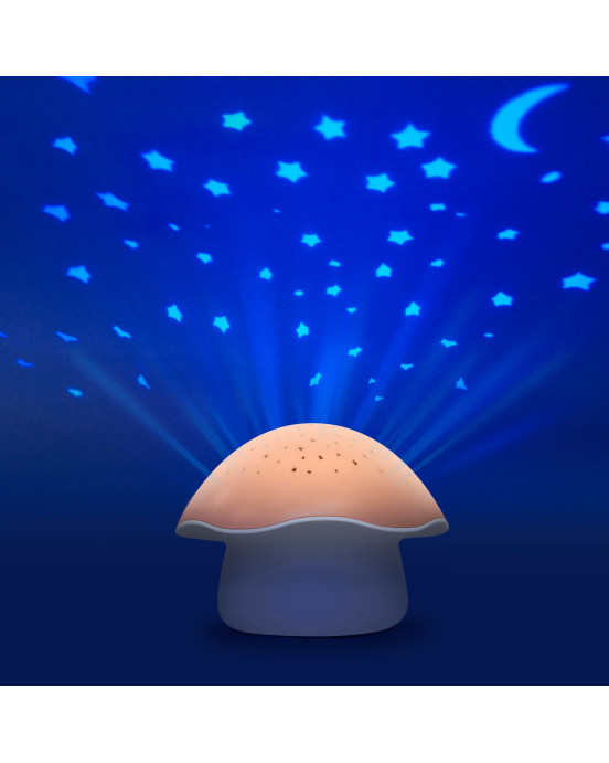 SP02M-P. Μουσικός προβολέας αστεριών Μανιτάρι (ροζ)