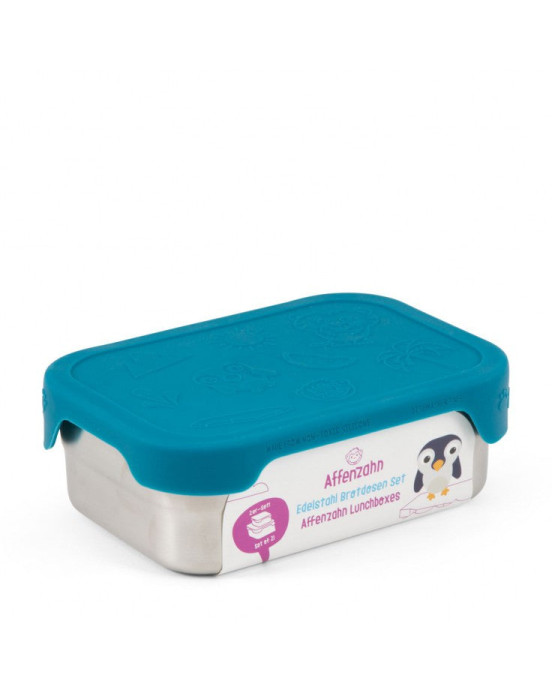 AFFENZAHN. Σετ από 2 ανοξείδωτα τάπερ φαγητού (πετρόλ)