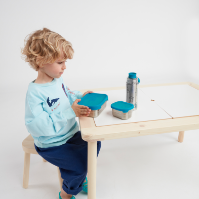 AFFENZAHN. Σετ από 2 ανοξείδωτα τάπερ φαγητού (πετρόλ)