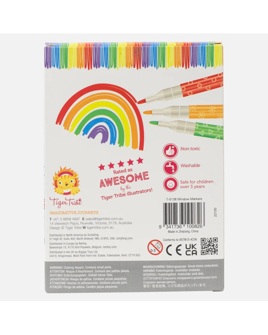 TIGER TRIBE. Σετ μαρκαδόρων για τζάμια