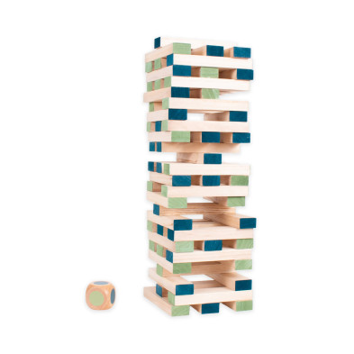 BS TOYS. Παιχνίδι ισορροπίας & στρατηγικής με ξύλινα τουβλάκια και ζάρι