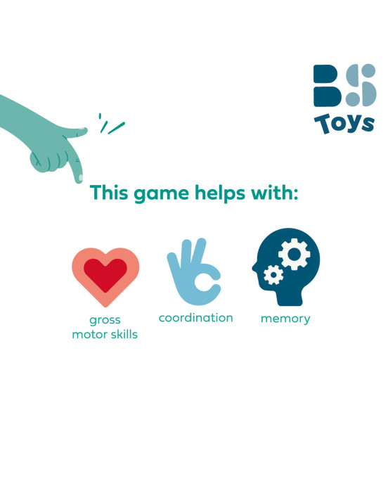 BS TOYS. Παιχνίδι ισορροπίας & στρατηγικής με ξύλινα τουβλάκια και ζάρι