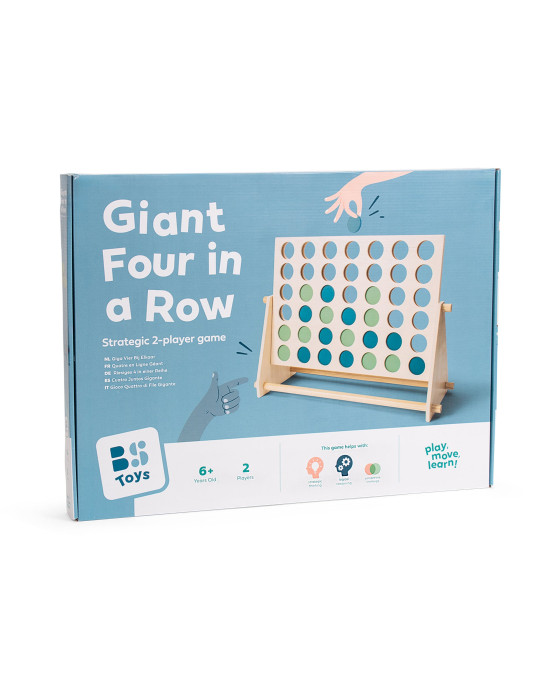 BS TOYS. Ξύλινο παιχνίδι 4 στη σειρά XL