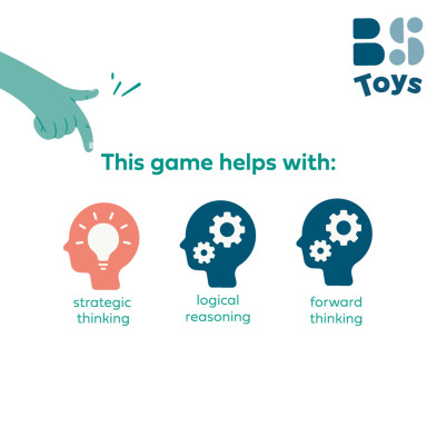 BS TOYS. Ξύλινο παιχνίδι 4 στη σειρά XL