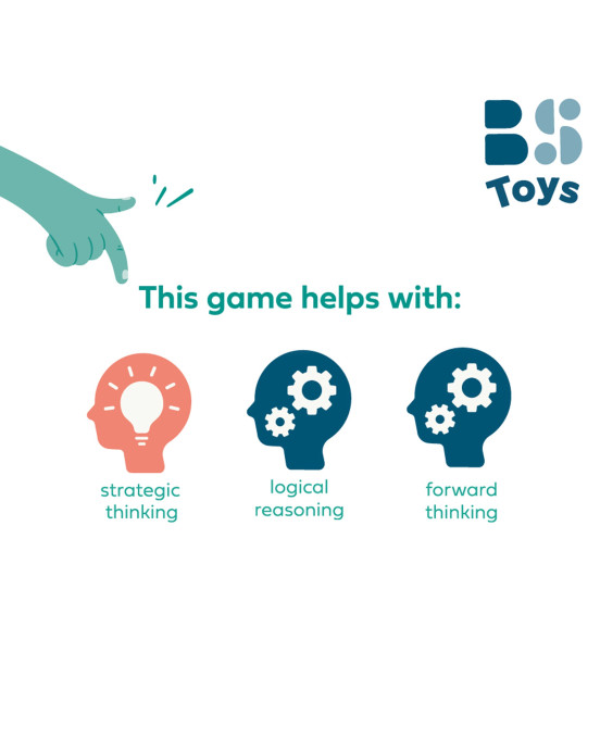 BS TOYS. Ξύλινο παιχνίδι 4 στη σειρά XL