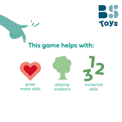 BS TOYS. Ξύλινο παιχνίδι στόχου εξωτερικού χώρου Corn Hole