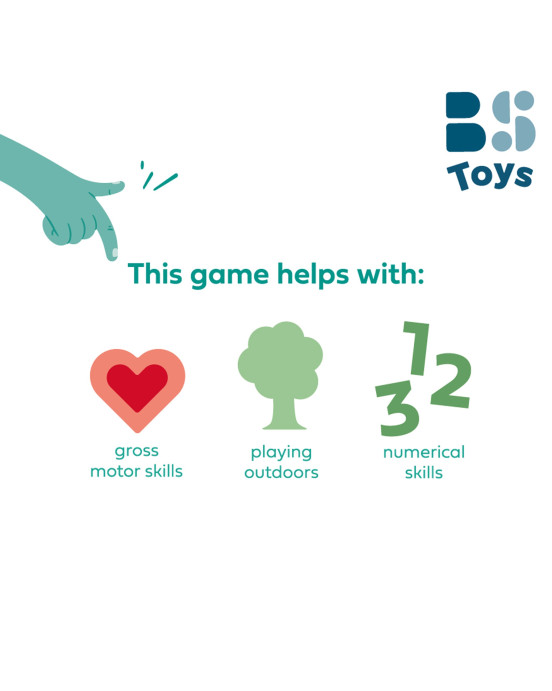 BS TOYS. Ξύλινο παιχνίδι στόχου εξωτερικού χώρου Corn Hole