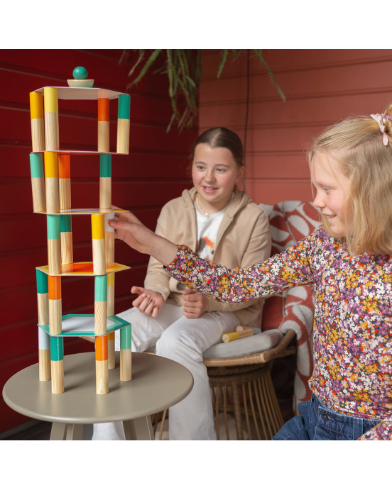 BS TOYS. Ξύλινο παιχνίδι πύργος ισορροπίας Mega balance