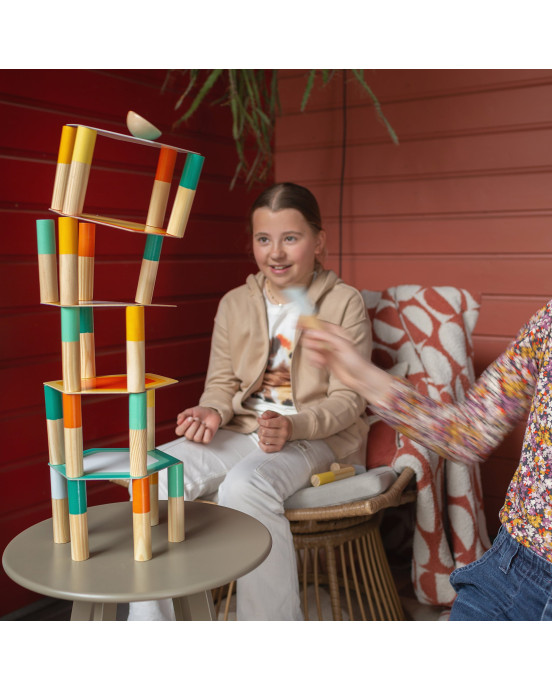BS TOYS. Ξύλινο παιχνίδι πύργος ισορροπίας Mega balance