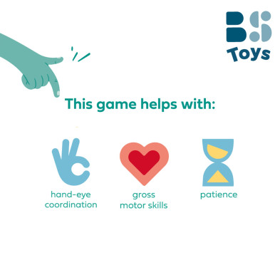 BS TOYS. Ξύλινο παιχνίδι πύργος ισορροπίας Mega balance