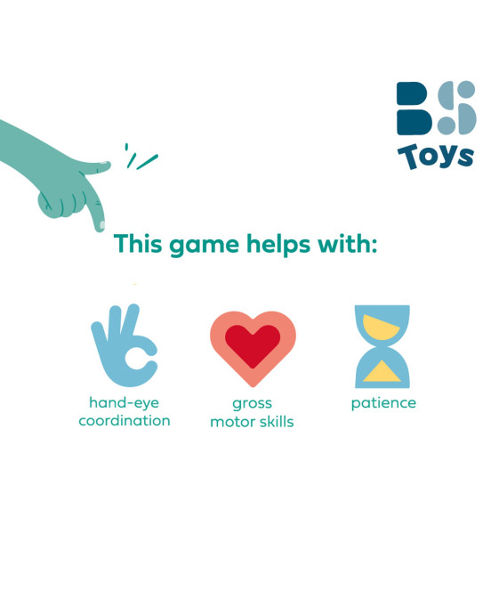 BS TOYS. Ξύλινο παιχνίδι πύργος ισορροπίας Mega balance