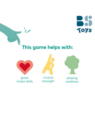 BS TOYS. Ξύλινο παιχνίδι άλματος με εμπόδια