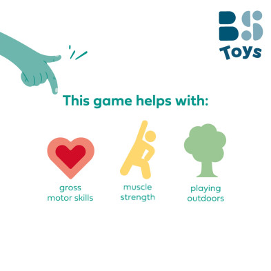 BS TOYS. Ξύλινο παιχνίδι άλματος με εμπόδια