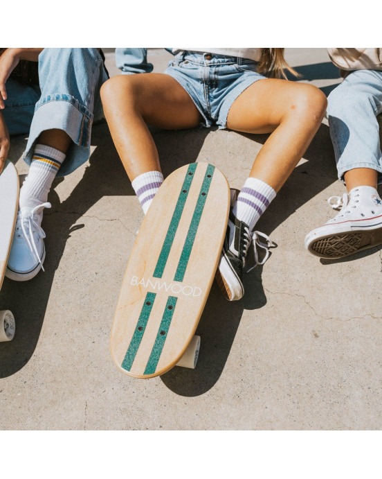 BANWOOD. Skateboard Κόκκινο Ριγέ