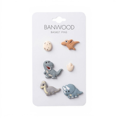 BANWOOD. Διακοσμητική Καρφίτσα για Καλάθι - Δεινόσαυροι