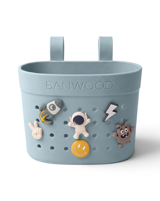 BANWOOD. Καλάθι Ποδηλάτου/Πατινιού Pin & Ride - Γαλαζοπράσινο