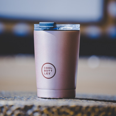 COOL BOTTLES. Ανοξείδωτο ποτήρι-θερμός Μεταλλικό Ροζ 330ml