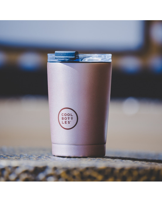 COOL BOTTLES. Ανοξείδωτο ποτήρι-θερμός Μεταλλικό Ροζ 330ml