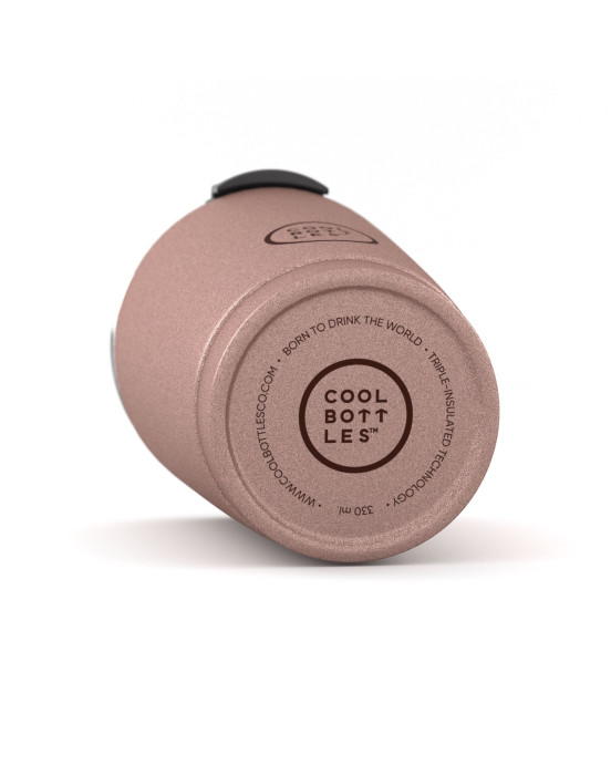 COOL BOTTLES. Ανοξείδωτο ποτήρι-θερμός Μεταλλικό Ροζ 330ml