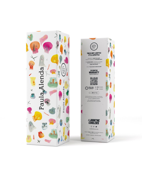 COOL BOTTLES. Ανοξείδωτο μπουκάλι Crazy Skulls 500ml