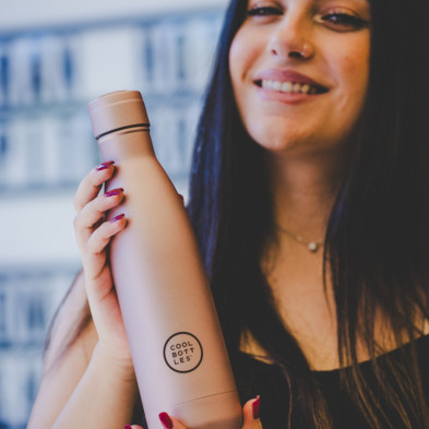 COOL BOTTLES. Ανοξείδωτο μπουκάλι-θερμός Μεταλλικό Ροζ 500ml
