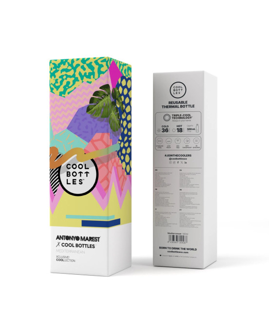 COOL BOTTLES. Ανοξείδωτο μπουκάλι-θερμός Antonyo Marest - Mediterranean 500ml