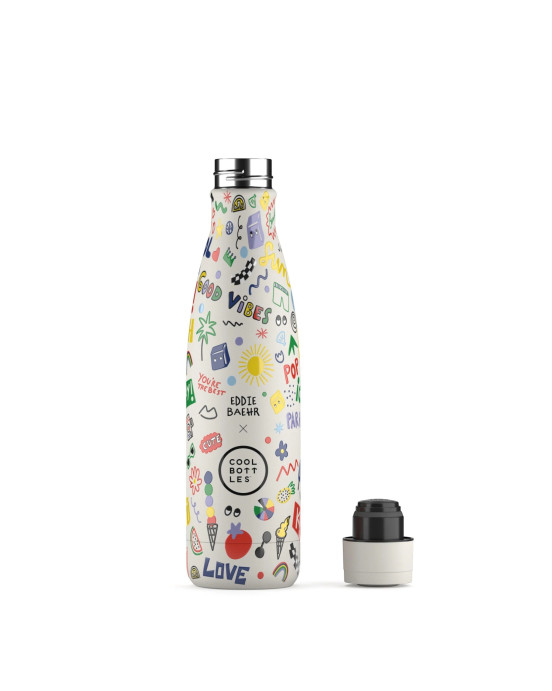 COOL BOTTLES. Ανοξείδωτο μπουκάλι Good Vibes 500ml
