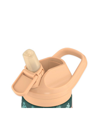 COOL BOTTLES. Καπάκι & βουρτσάκι για μπουκάλι Kiddie 350ml - Ροδακινί