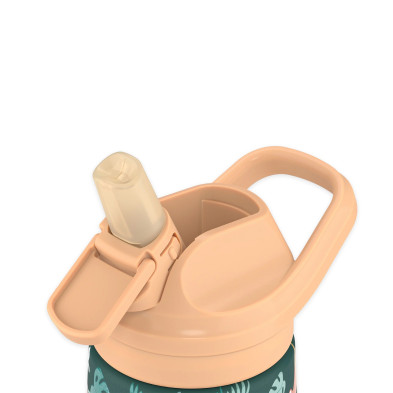 COOL BOTTLES. Καπάκι & βουρτσάκι για μπουκάλι Kiddie 350ml - Ροδακινί