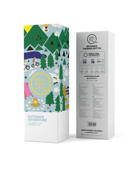 COOL BOTTLES. Ανοξείδωτο παιδικό μπουκάλι Περιπέτεια στη Φύση 500ml