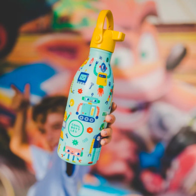 COOL BOTTLES. Ανοξείδωτο παιδικό μπουκάλι Short Circuit 500ml