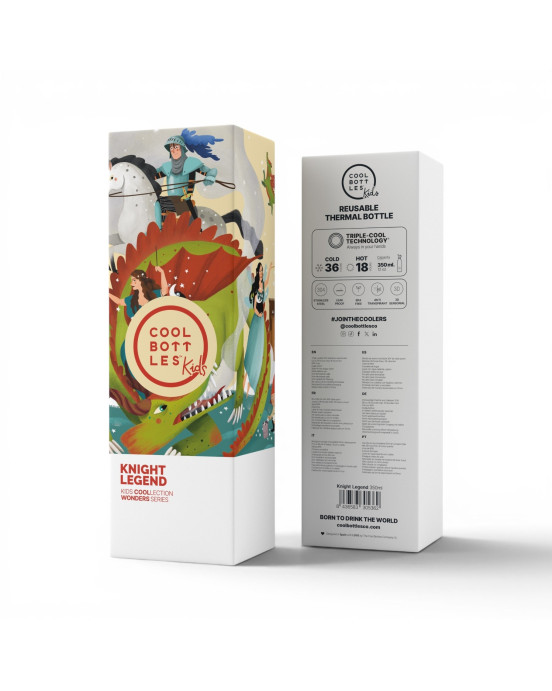 COOL BOTTLES. Ανοξείδωτο παιδικό μπουκάλι Knight Legend 350ml